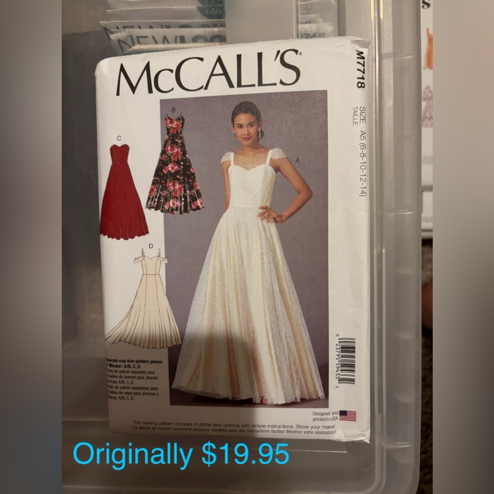 McCall’s Elegant Formal Dress Sewing Pattern